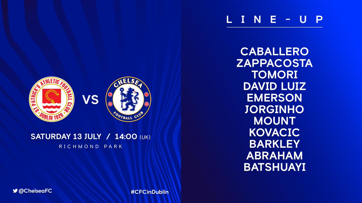 Đội hình ra sân của Chelsea st pat vs chelsea, trực tiếp chelsea vs st pats, patrick vs chelsea, trực tiếp chelsea, chelsea, trực tiếp bóng đá