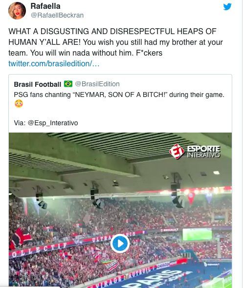 Em gái Neymar văng tục khi biết anh trai bị chửi rủa Neymar, em gái neymar, neymar văng tục, PSG, CĐV PSG. tẩy chay neymar, neymar psg, em gái, em gái văng tục