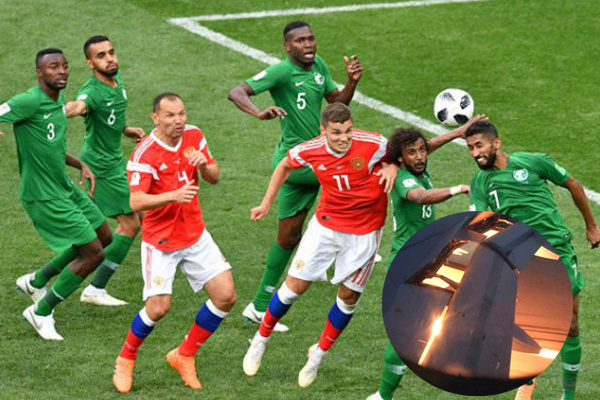 Cầu thủ Ả rập Xê út hú vía khi cánh máy bay bị cháy tin nóng World Cup, tin hot World Cup, tin tức World Cup, Ả rập Xê Út, máy bay bốc cháy