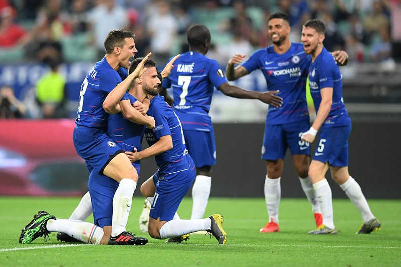 Phải tới đầu hiệp 2 thế trận với có sự thay đổi, khi Giroud ghi bàn mở tỉ số cho Chelsea kết quả Europa League, kết quả Chung kết C2, Chelsea 4-1 Arsenal, ket qua ck c2, Arsenal, Chelsea