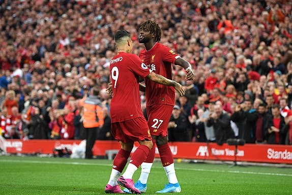 Origi ăn mừng sau bàn mở tỉ số cho Liverpool Liverpool vs Norwich, Liverpool đấu với Norwich, trực tiếp Liverpool vs Norwich, link xem Liverpool vs Norwich