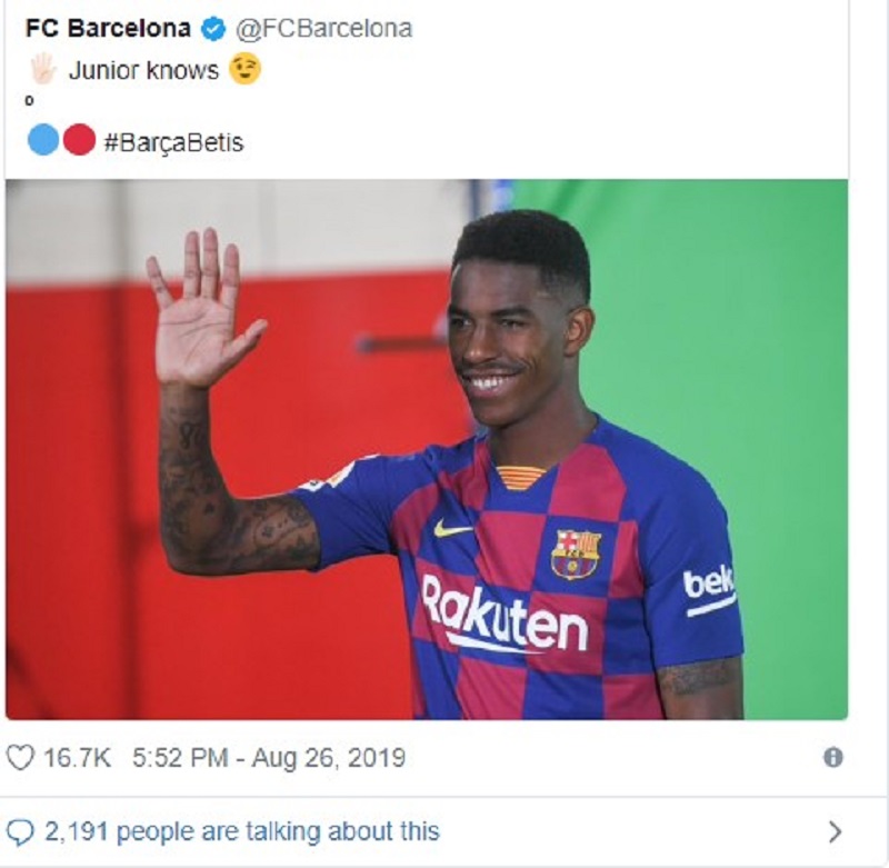 Dòng trạng thái Barca đăng tải sau trận thắng Betis 5-2. Ảnh: Twitter Barca xin lỗi Real Betis, Barca 5-2 Real Betis, La Liga, tin tức La Liga, tin tức bóng đá