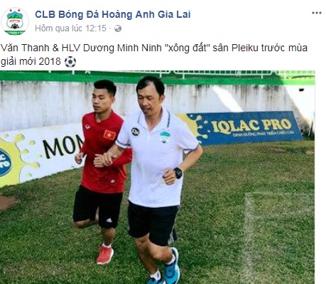 Văn  Thanh, Dương Minh Ninh, HAGL, xông đất, V.LEAGUE 2018, U23 Việt Nam