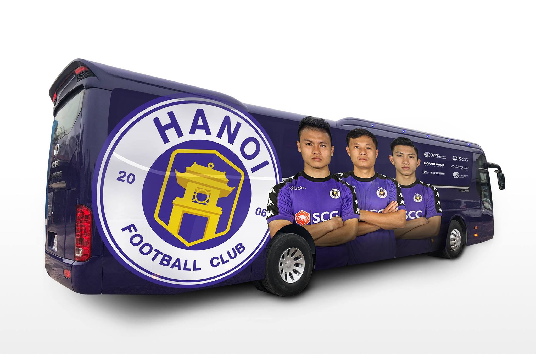 Hình ảnh chiếc xe bus mới của Quang Hải và đồng đội Quang Hải, Hà Nội FC, V.league