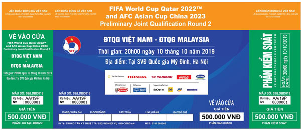 Vé trận Việt Nam vs Malaysia