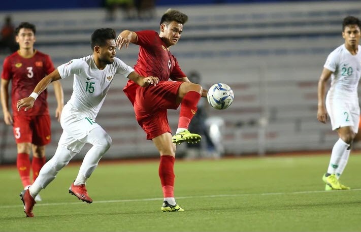 Vietnam U22 meet U22 Indonesia again in the 30th SEA Games final. Photo: Internet