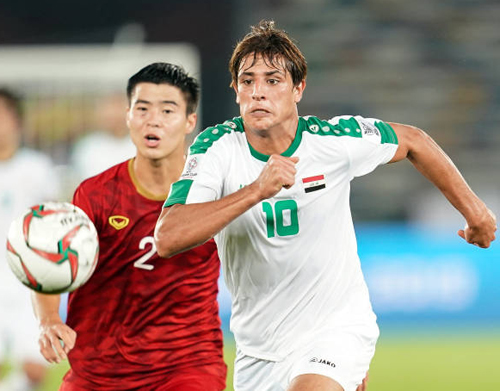 Mohanad Ali từng gây rất nhiều khó khăn cho đội tuyển Việt Nam. Mohanad Ali, thần đồng Iraq, hot boy Iraq, Asian Cup 2019, Manchester City