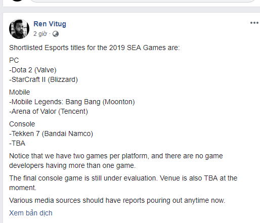 Bộ trưởng Bộ Thể thao và Thanh niên Malaysia tự tin giành 3 HCV ở nội dung thể thao điện tử tại Sea Games 30 sea games 30, sea games 2019, thể thao điện tử sea games 30, esports sea games 2019