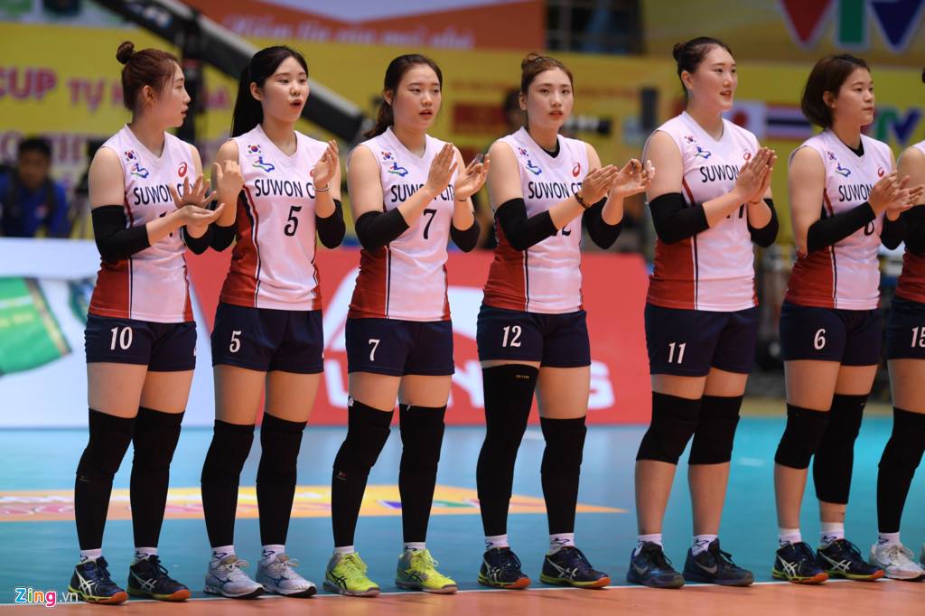 Đội hình tài sắc vẹn toàn của Suwon tại VTV Cup 2017 vtv cup 2017, vtv cup 2019, suwon hàn quốc, giải bóng chuyền nữ quốc tế vtv cup 2019, hot girl bóng chuyền