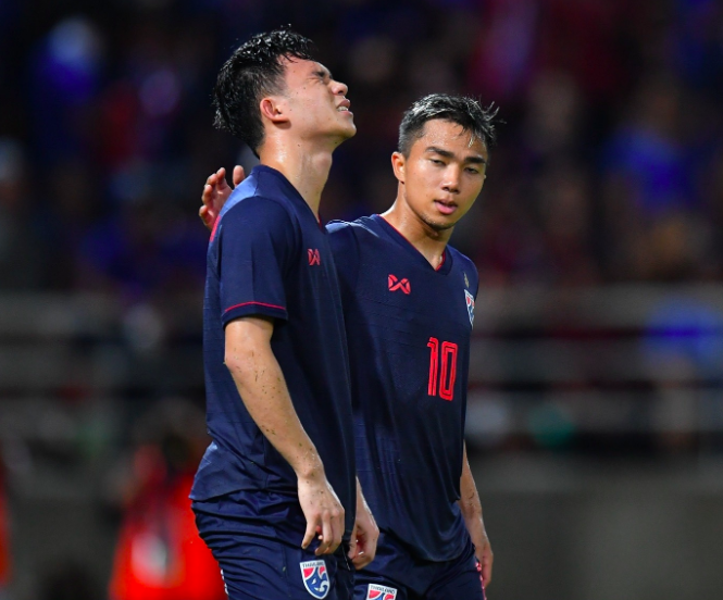 Chanathip Songkrasin thi đấu mờ nhạt trong trận đấu này. Ảnh: FB ĐT Thái Lan việt nam vs thái lan, vòng loại world cup 2022, vl wc 2022, akira nishino, đội tuyển việt nam, đội tuyển thái lan
