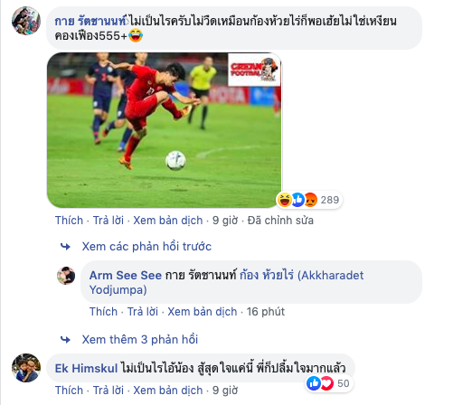 Tình huống Công Phượng sút trượt bóng bị CĐV Thái Lan châm chọc trên mạng xã hội việt nam vs thái lan, vòng loại world cup 2022, vl wc 2022, akira nishino, đội tuyển việt nam, đội tuyển thái lan