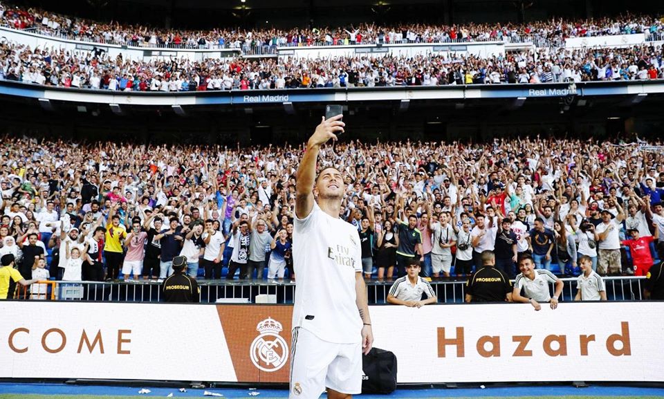 Eden Hazard trong ngày ra mắt Real Madrid. Ảnh: RM Real Madrid, Real, Hazard, La Liga