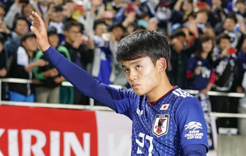 Takefusa Kobo trong màu áo ĐT Nhật Bản Takefusa Kubo, chuyển nhượng real madrid, Nhật Bản, Barcelona, Real Madrid