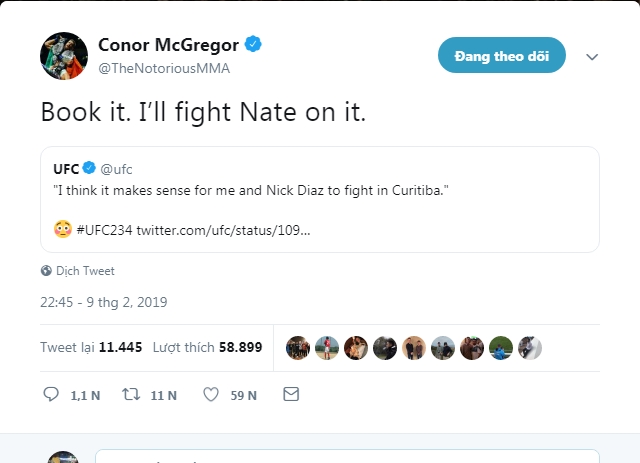 Gợi ý 'cực bá' của Conor. ufc, mma, conor mcgregor, nate diaz, anderson silva, nick diaz,