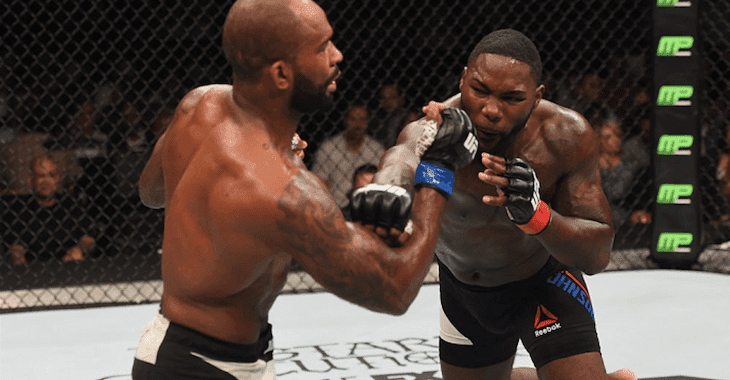 Cú đấm của 'Rumble' từng là nỗi kinh hoàng cho bất cứ võ sĩ nào từng thi đấu tại hạng bán nặng. jon jones, rumble johnson, anthony johnson, jones vs johnson,