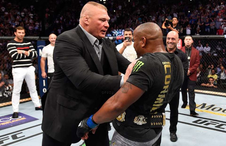 Brock Lesnar và Daniel Cormier đã 'kèn cựa' nhau từ UFC 226. brock lesnar, mma, daniel cormier, ufc,