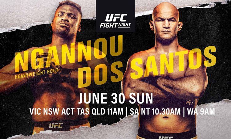 Francis Ngannou và Junior Dos Santos sẽ đối đầu tại UFC Minneapolis ngày 1.7 tới giờ Việt Nam. ufc, mma, francis ngannou, junior dos santos,