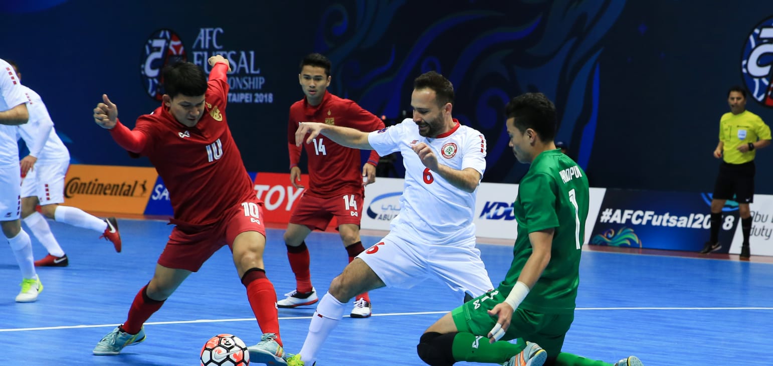 ĐT futsal Thái Lan thua đau trước Lebanon futsal chau a, futsal thai lan, afc futsal