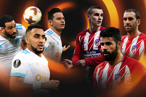 Atletico Madrid và Marseille quyết giành chức vô địch Europa League chung ket c2, chung ket europa league, cup c2, atletico vs marseille, atletico madrid, marseille