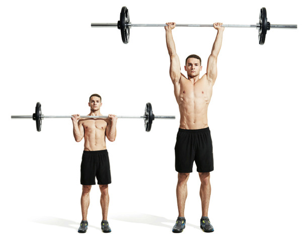 Standing barbell raises lịch tập gym chi tiết