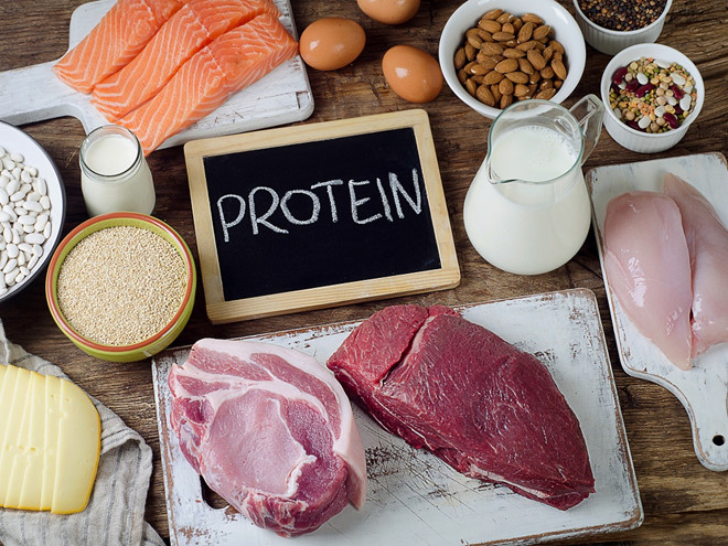 Bổ sung protein giúp tăng cơ giảm mỡ giảm cân bằng thực phẩm có nhiều protein