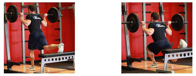 One Leg Barbell Squat one leg barbell squat