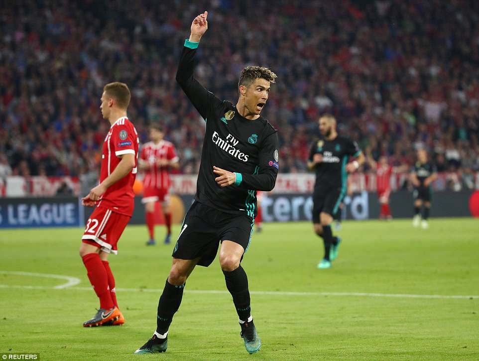 Ronaldo im hơi lặng tiếng trong ngày chiến thắng của Real Madrid Bayern 1-2 Real, ket qua Bayern 1-2 Real, champions league, cup c1