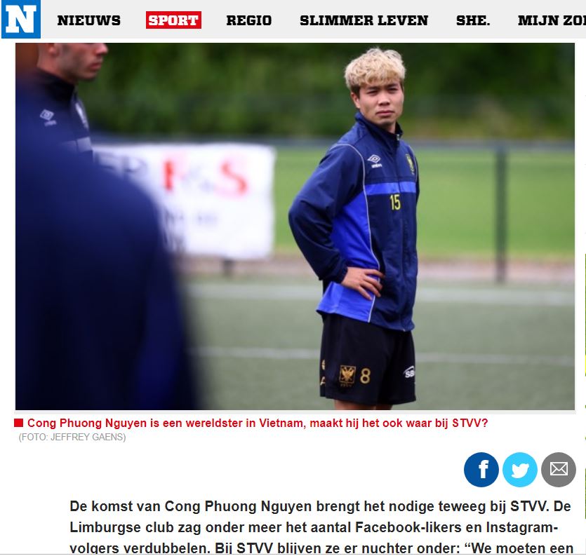 'Công Phượng thoát khỏi cuộc sống ngôi sao ở Việt Nam và tương đối vô danh ở STVV' cong phuong
