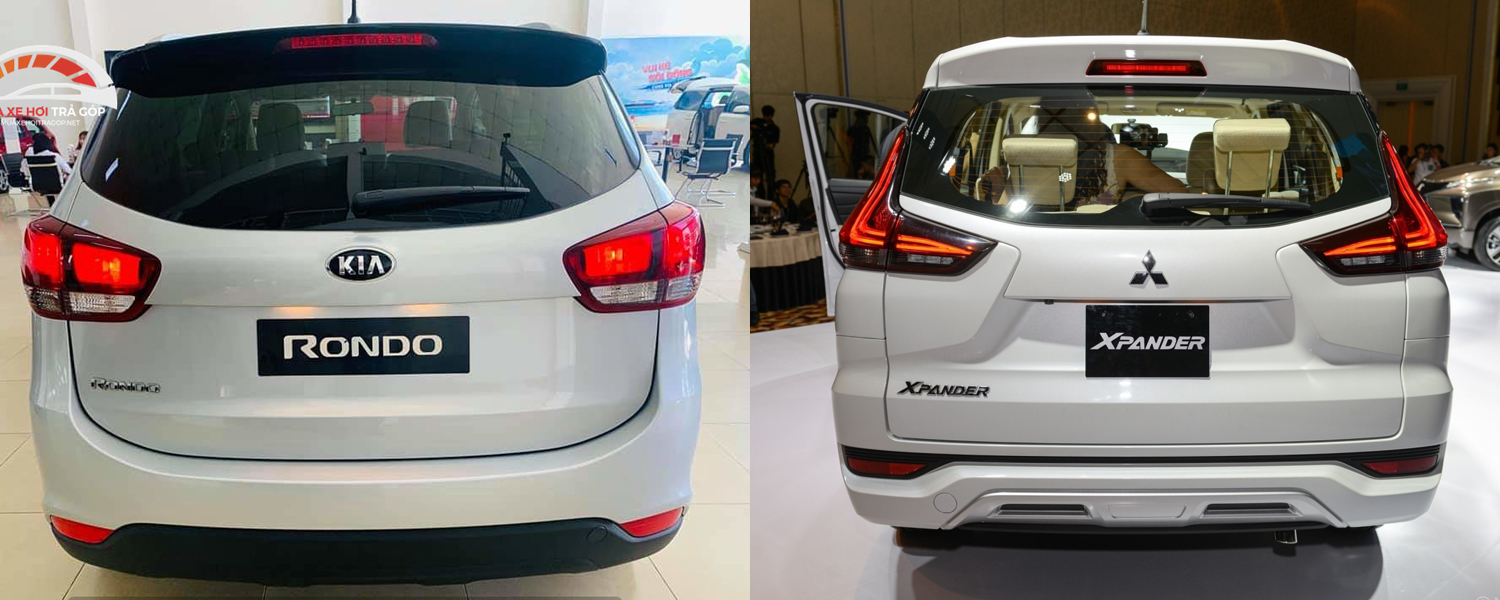 Đuôi xe Mitsubishi Xpander 2020 và Kia Rondo 2020 Đuôi xe Mitsubishi Xpander 2020 và Kia Rondo 2020