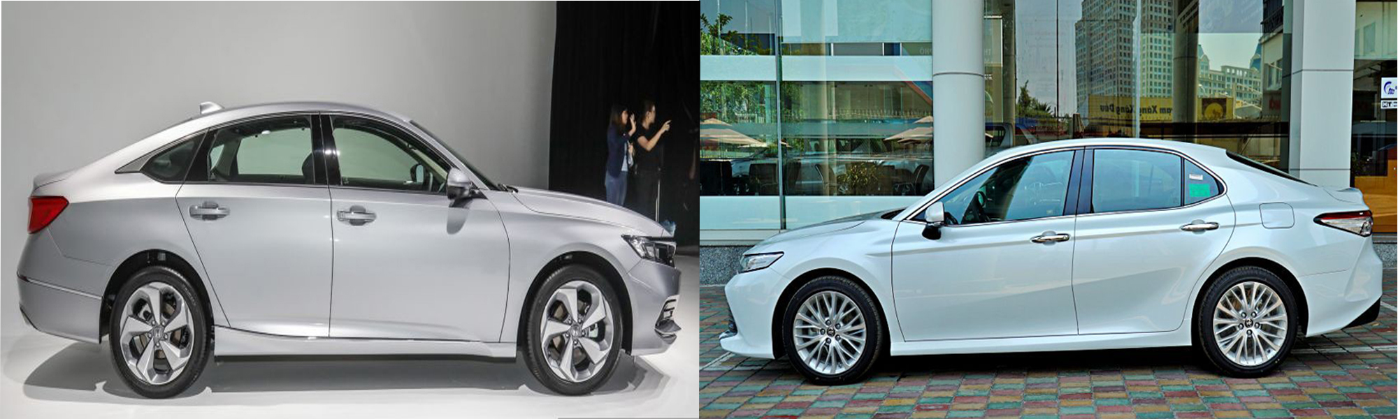 Thiết kế thân xe Honda Accord 2020 và Toyota Camry 2.5Q 2020. Thiết kế thân xe Honda Accord 2020 và Toyota Camry 2.5Q 2020