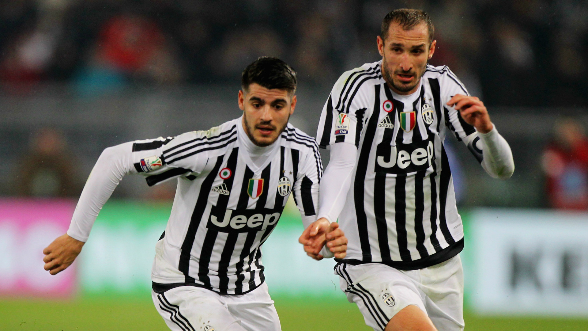 Chiellini và Morata thời còn chung màu áo sọc đen trắng Champions League, Cup C1, Juve vs Atletico, Juventus vs Atletico, họp báo trước trận, Allegri nói, Simeone nói