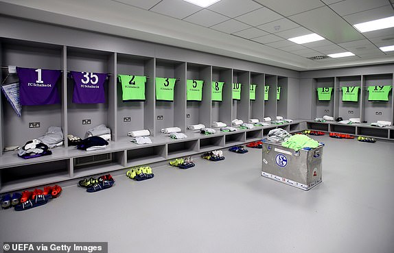 Phòng thay đồ của đội khách Schalke Man City vs Schalke, trực tiếp Man City vs Schalke, link trực tiếp Man City vs Schalke, Man City, Schalke
