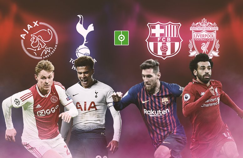Bốn đội bóng mạnh nhât Champions League năm nay bán kết Champions League, bán kết C1, barca, liverpool, ajax, tottenham, chung kết sớm, ngựa ô, ẩn số