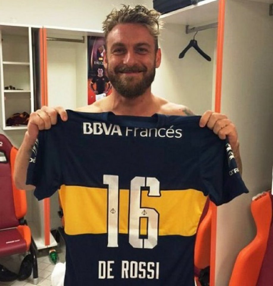 De Rossi trong màu áo mới tin chuyển nhượng, chuyển nhượng hè, chuyển nhượng, cập nhật chuyển nhượng hè, huyền thoại roma, de rossi, as roma, boca junior