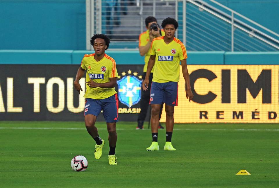 Cựu binh Cuadrado cũng là 1 cái tên đáng chú ý bên phía Colombia - Ảnh: Miamiherald giao hữu quốc tế, vòng loại world cup, vòng loại euro, brazil, neymar, tin chuyển nhượng, chuyển nhượng Barca