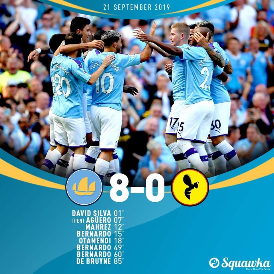 Danh sách các cầu thủ lập công cho Man City - Ảnh: Squaka Kết quả Man City vs Watford, Man City vs Watford, trực tiếp Ngoại hạng Anh, premier league, highlight Man City vs Watford, Man City