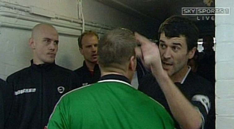 Keane là một cầu thủ rất có cá tính thời còn thi đấu - Ảnh: Sky Sports MU vs Liverpool, kết quả MU vs Liverpool, MU, Man Utd, huyền thoại MU, sao MU, sao Liverpool, Premier League