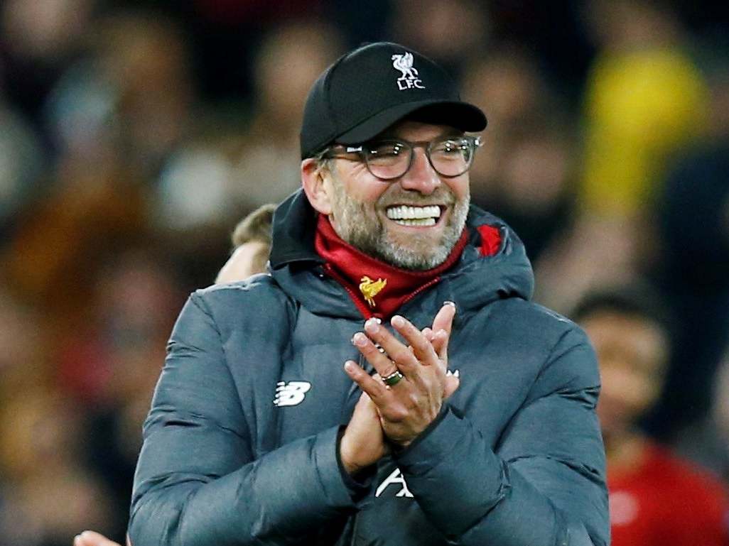 Klopp nở nụ cười chiến thắng. Ảnh: Getty Liverpool vs Man City, Liverpool, Man City, Jurgen Klopp, ngoại hạng anh