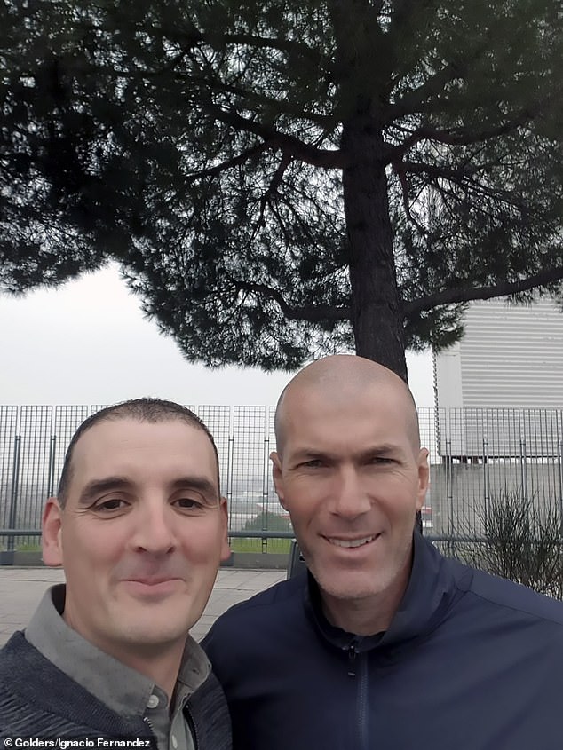 Bức ảnh giữa Zidane và Ignacio được Golders chia sẻ - Ảnh: Golders Zidane, Real Madrid, La Liga