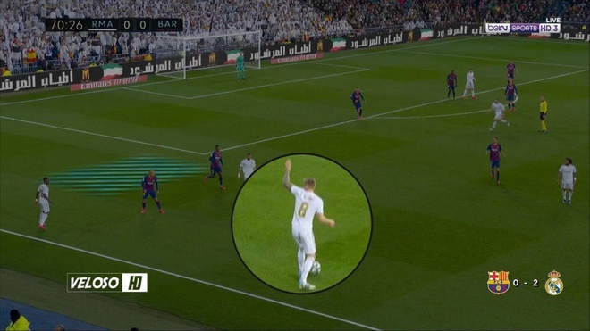 Pha chỉ chỗ tinh tế của Kroos cho đồng đội - Ảnh: Real Madrid info Kết quả Real vs Barca, Real vs Barca, kết quả siêu kinh điển, kết quá la liga