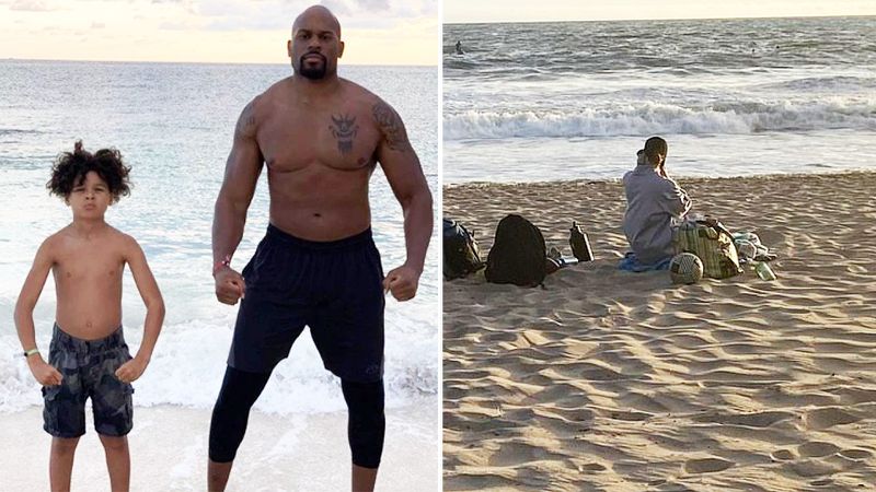 Gaspard bỏ mạng trong chuyến tắm biển định mệnh cùng con trai - Ảnh: Internet mma, wwe, shad gaspard, video võ thuật, thiểu lâm, muay thái, kickboxing