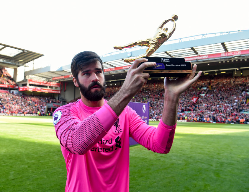 Alisson giành danh hiệu Găng tay vàng Ngoại hạng Anh 2018/19 ngoại hạng anh, nha, premier league, đhtb ngoại hạng anh, van dijk, salah, amn city, liverpool, chelsea