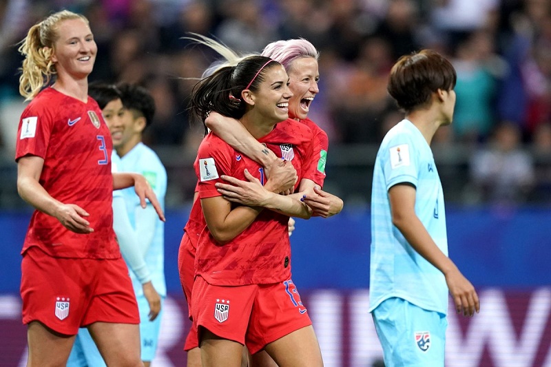 Morgan sút tung lưới Thái Lan tới 5 lần thái lan vs mỹ, thái lan, mỹ, thái lan thua 0-13, world cup 2019, world cup nữ 2019, world cup bóng đá nữ 2019, morgan
