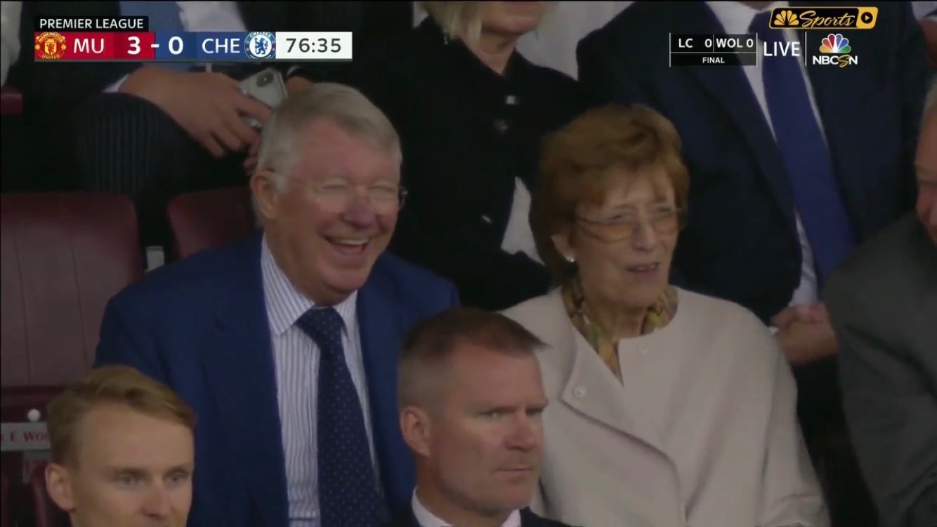 Sir Alex nở nụ cười mãn nguyện khi chứng kiến MU hủy diệt Chelsea sir alex, sir alex ferguson, kết quả mu vs chelsea, mu vs chelsea, mu chelsea, mu, man utd, man united, manchester united, chelsea