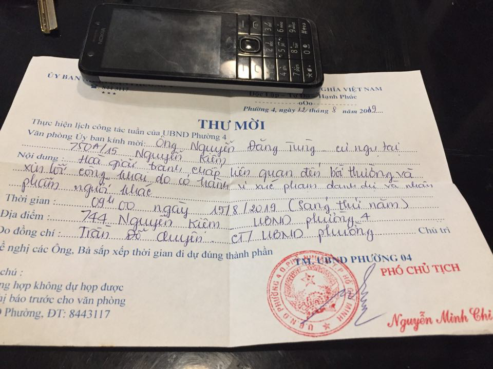 Giấy mời hòa giải được gửi tới võ sư Nam Anh Kiệt nam anh kiệt, nam anh kiệt đánh người, nam anh kiệt đánh nam nguyên khánh, nam anh kiệt là ai, nam anh kiệt vs nam nguyên khánh, nam anh kiệt và nam nguyên khánh, chưởng môn vịnh xuân quyền, vịnh xuân quyền