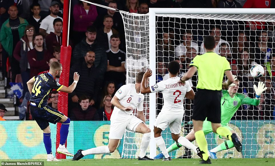 Kosovo đã có một trận đấu kiên cường trước ĐT Anh. Ảnh: Daily Mail Kết quả Anh vs Kosovo, Anh vs Kosovo, Kết quả vòng loại Euro 2020