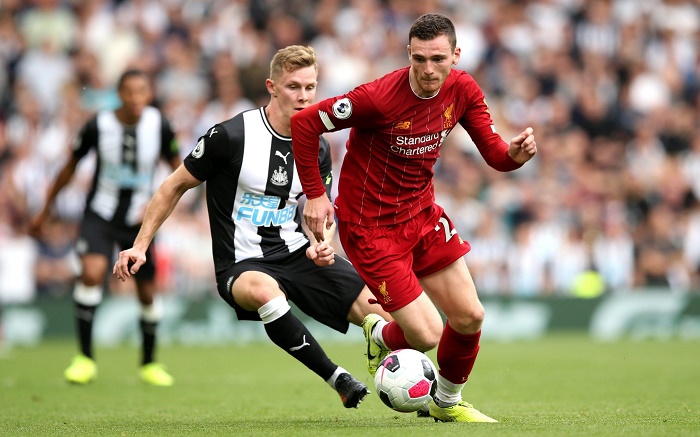 Robertson thể hiện phong độ tuyệt vời trong trận gặp Newcastle. Ảnh: Telegraph Ngoại hạng anh, đội hình tiêu biểu ngoại hạng anh, đhtb ngoại hạng anh, premier league, đội hình tiêu biểu nha