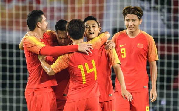 Wu Lei đóng góp 1 bàn trong chiến thắng hủy diệt 7-0 trước Guam. Ảnh: Sina wu lei, trung quốc, ronaldo trung quốc, kết quả trung quốc vs guam, trung quốc vs guam, kết quả vòng loại world cup 2022, kết quả vòng loại world cup