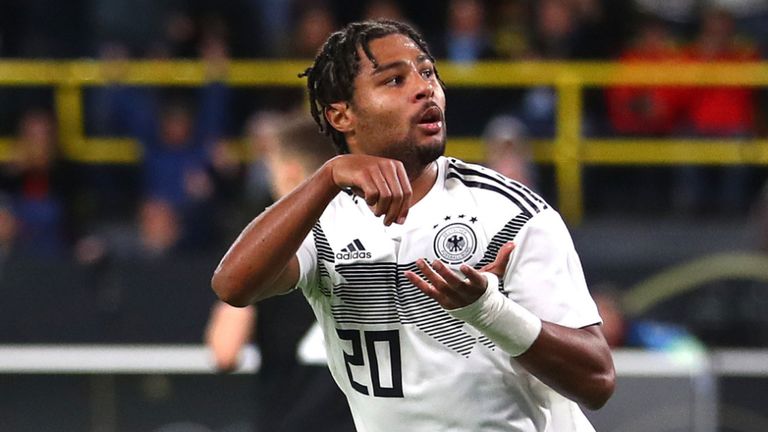 Gnabry đang có phong độ cực kỳ ấn tượng. Ảnh: Sky Sports Trực tiếp Estonia vs Đức, Estonia vs Đức, trực tiếp vòng loại euro, trực tiếp vòng loại euro 2020