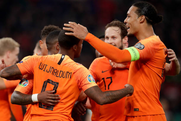 Wijnaldum tỏa sáng với cú đúp vào lưới Belarus. Ảnh: Getty Images Kết quả Belarus vs Hà Lan, Belarus vs Hà Lan, kết quả vòng loại euro, kết quả vòng loại euro 2020